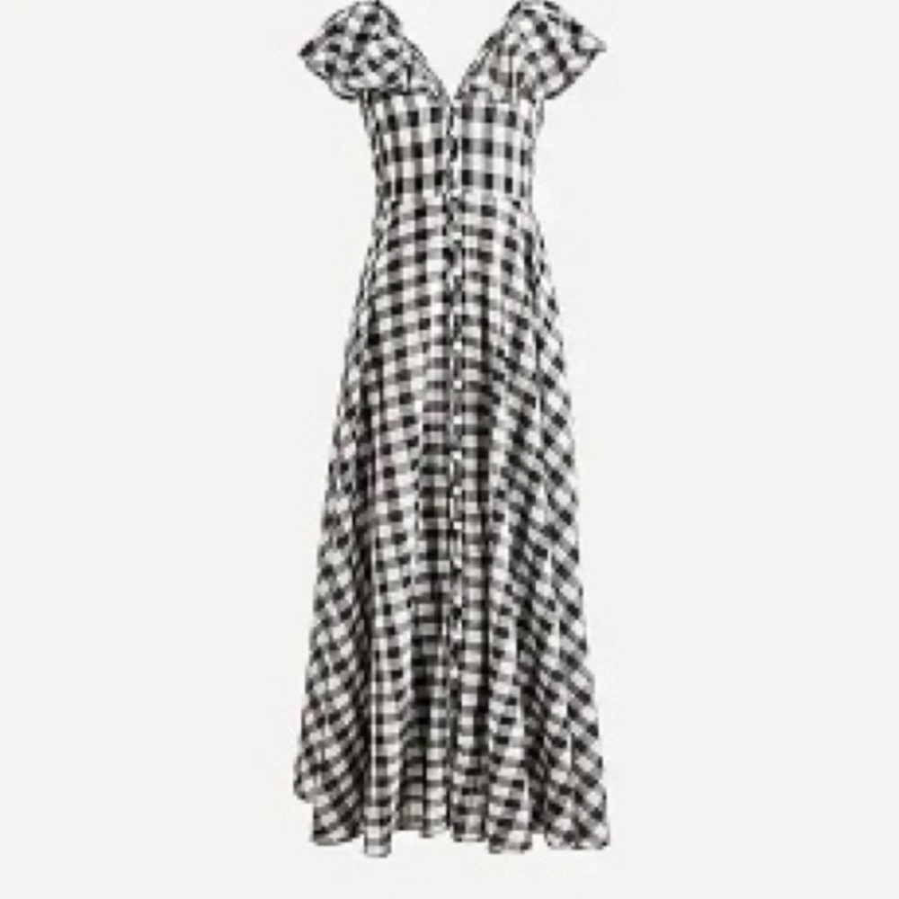 JCrew Button-up Rufffle dress xxs - Picture 4 of 5